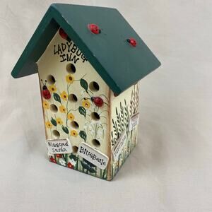 Vintage Crazy Mountain Ladybug Inn Wooden House decorative insect house